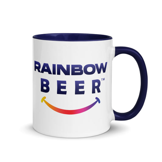 rainbow beer mug